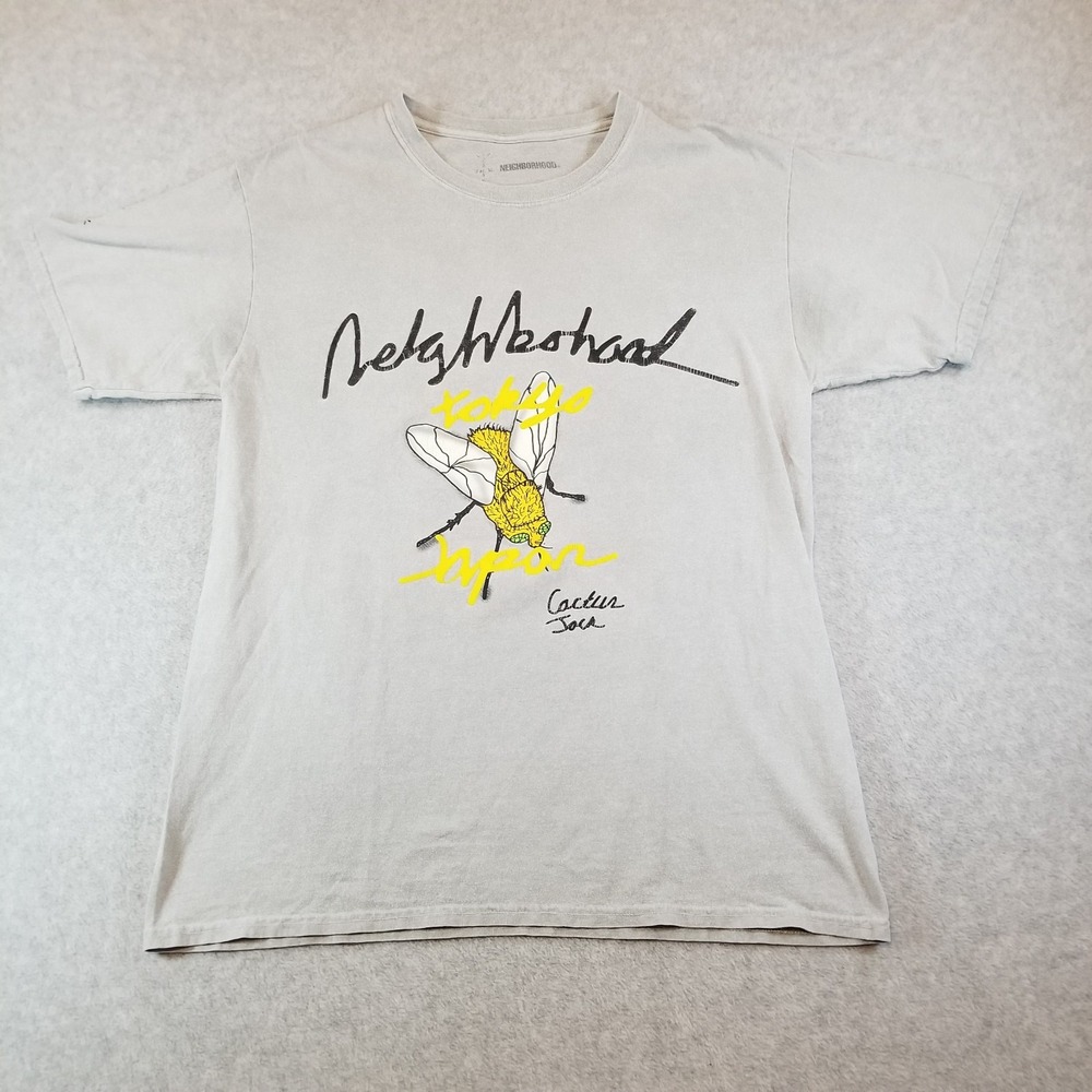 Neighborhood Cactus Jack Shirt Mens Large Gray Travis Scott Tokyo Fly Skeleton
